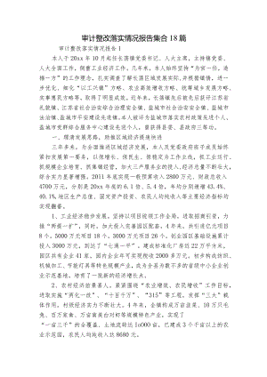 审计整改落实情况报告集合18篇.docx