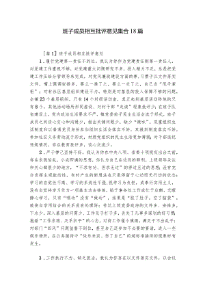 班子成员相互批评意见集合18篇.docx