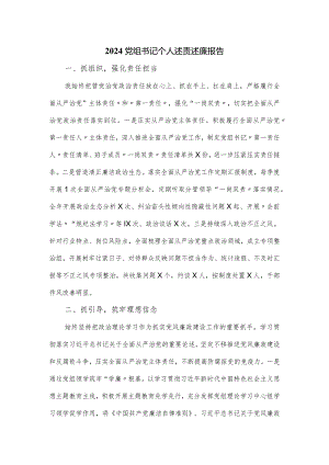 2024党组书记个人述责述廉报告.docx