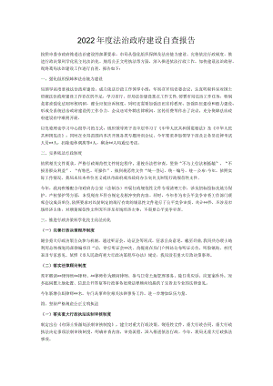 2022年度法治政府建设自查报告.docx