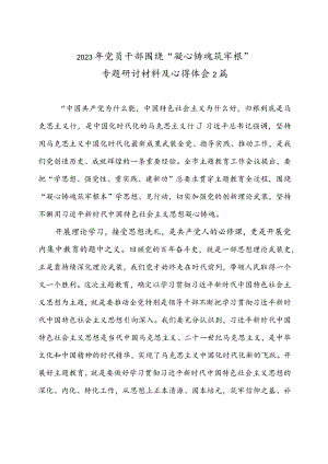 2023年党员干部围绕“凝心铸魂筑牢根”专题研讨材料及心得体会2篇.docx