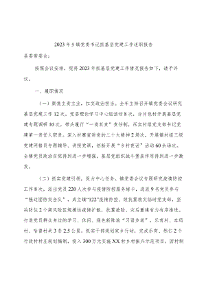 2023年乡镇党委书记抓基层党建工作述职报告3100字.docx