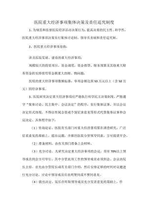 医院重大经济事项集体决策及责任追究制度.docx