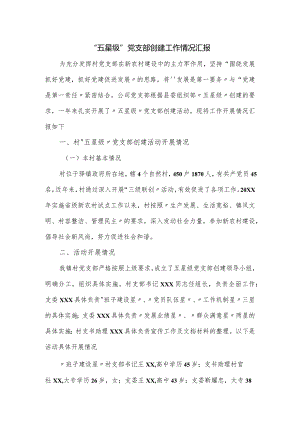 “五星级”党支部创建工作情况汇报.docx