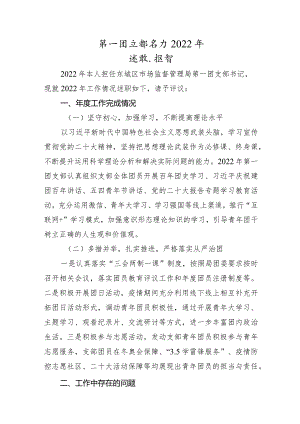 第一团支部书记述职报告.docx