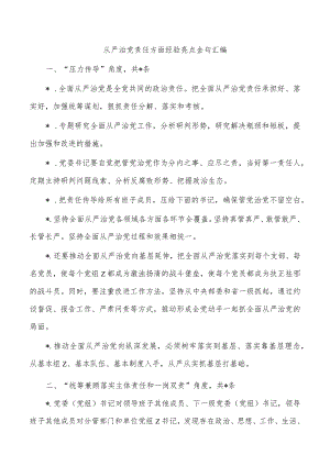 从严治党责任方面经验亮点金句汇编.docx