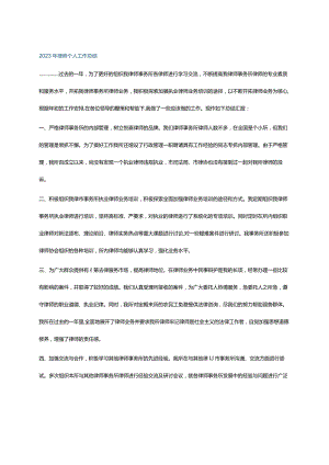 2023年律师个人工作总结.docx