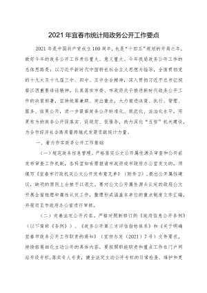 2021年宜春市统计局政务公开工作要点.docx