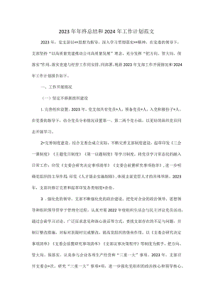 2023年年终总结和2024年工作计划范文.docx