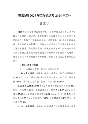 2023年局工作总结及2024年工作计划3篇.docx