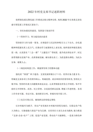2022年村党支部书记述职材料.docx