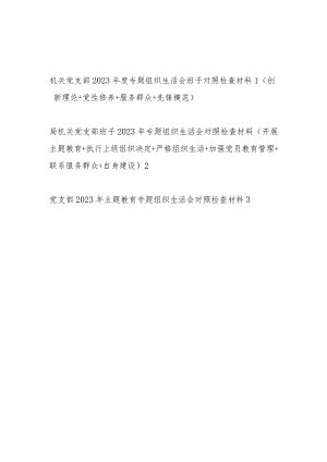 机关党支部班子围绕组织开展主题教育、执行上级组织决定、严格组织生活、加强党员教育管理监督、联系服务党员职工群众、抓好自身建设等六.docx