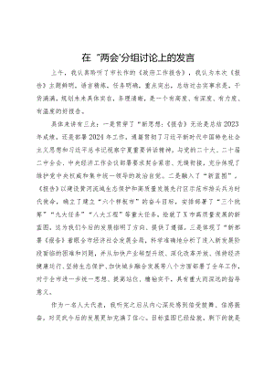在2024年市“两会”分组讨论上的发言.docx