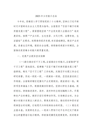 2023年乡村振兴总结.docx