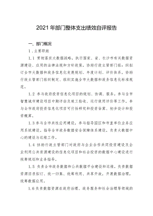 2021年部门整体支出绩效自评报告.docx