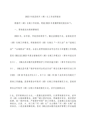 2023年度县级河（湖）长工作述职报告10篇.docx