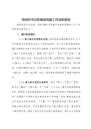 公司党组织书记2023年度抓基层党建工作述职报告.docx