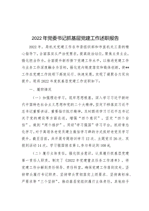 2022年党委书记抓基层党建工作述职报告.docx