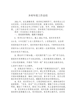 202x乡村年终工作总结.docx
