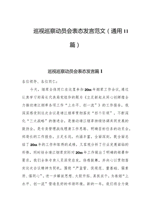 2023巡视巡察动员会表态发言范文(通用11篇).docx