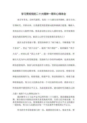 2023年党员干部学习贯彻《党的二十大精神》一周年心得体会合计5份.docx
