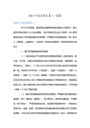 2023年述法报告【十一篇】.docx