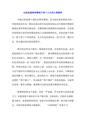 2023年纪检监察干部队伍教育整顿心得体会.docx