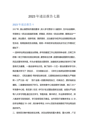 2023年述法报告七篇.docx