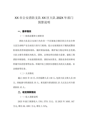 消防支队部门预算说明范文.docx