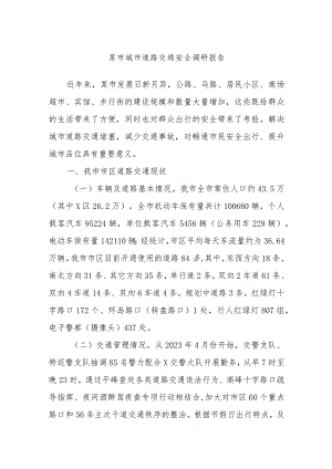 某市城市道路交通安全调研报告.docx