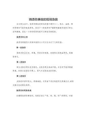 烧烫伤事故的现场急救.docx