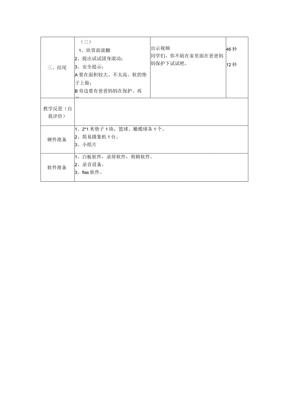 水平三(五年级)体育《前滚翻一团身动作》微课设计说明.docx_第2页