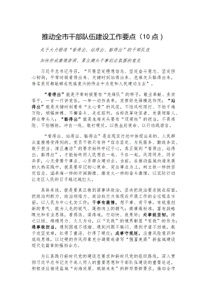 推动全市干部队伍建设工作要点（10点）.docx