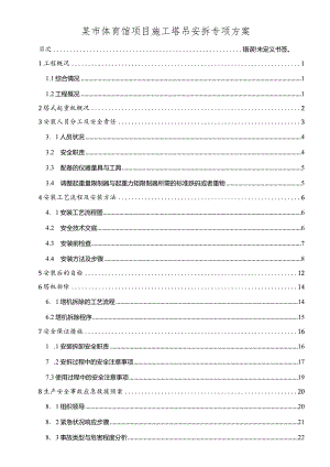 某市体育馆项目施工塔吊安拆专项方案.docx