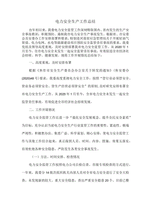 电力安全生产工作总结.docx