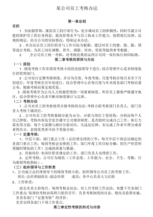 某公司员工考核办法.docx