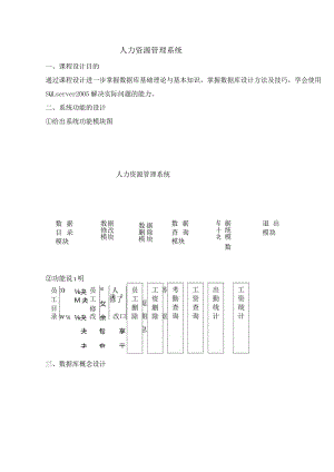数据库课程设计人力资源管理系统.docx