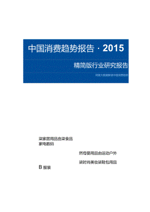 淘宝大数据洞察：中国消费趋势报告.docx