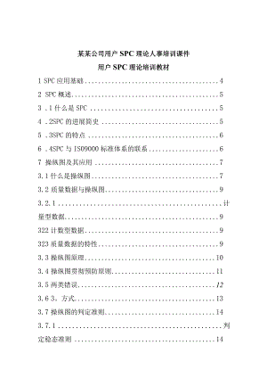 某某公司用户SPC理论人事培训课件.docx