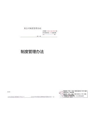 某公司制度管理办法.docx