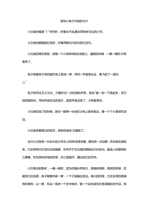 描写小兔子外貌的句子.docx