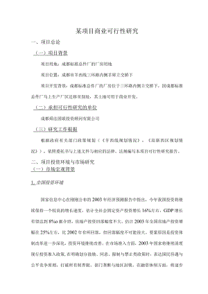 某项目商业可行性研究.docx