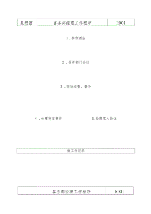 星级酒店客服部各岗位工作流程（推荐DOC110）.docx