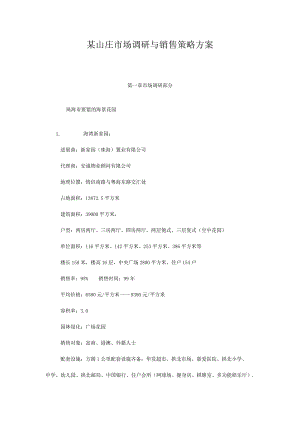 某山庄市场调研与销售策略方案.docx