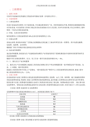 标准项目总投资估算方法及依据.docx