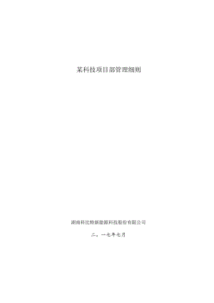 某科技项目部管理细则.docx