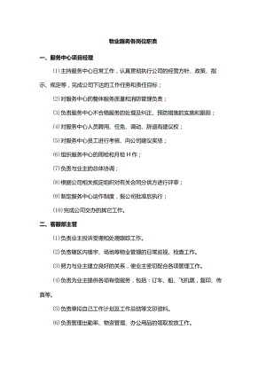 物业服务各岗位职责.docx
