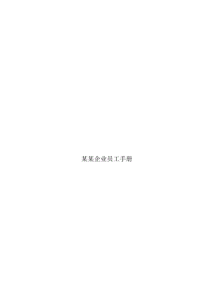 某某企业员工手册.docx
