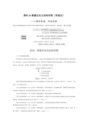 板块10写作课时89掌握议论文结构导图(常规式)——借助导图形成思路.docx