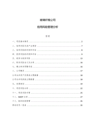 玻璃纤维公司信用风险管理分析.docx